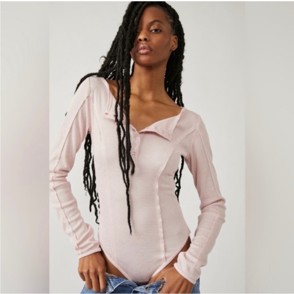 NWT Free People Sloane Pink Nectar Bodysuit XS